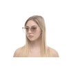 Женские сонцезащитные очки 10775 прозрачные с коричневой линзой 