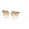 Женские сонцезащитные очки 10775 прозрачные с коричневой линзой . Photo 1