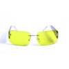 Жіночі сонцезахисні окуляри 12874 фіолетові з жовтою лінзою 