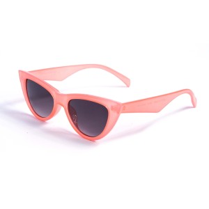 Женские сонцезащитные очки 12882 оранжевые с чёрной линзой 