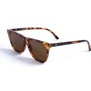Женские сонцезащитные очки 12883 леопардовые с коричневой линзой 