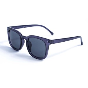 Женские сонцезащитные очки 12884 фиолетовые с темно-синий линзой 