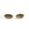 Женские сонцезащитные очки 12885 жёлтые с коричневой линзой 