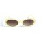 Женские сонцезащитные очки 12885 жёлтые с коричневой линзой . Photo 2