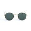 Женские сонцезащитные очки 12889 золотые с зелёной линзой 