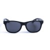 Женские сонцезащитные очки 12892 чёрные с чёрной линзой 