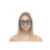 Женские сонцезащитные очки 10777 коричневые с зеркальной линзой 