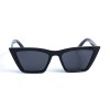 Женские сонцезащитные очки 12897 чёрные с чёрной линзой 