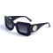 Женские сонцезащитные очки 12898 чёрные с чёрной линзой . Photo 1
