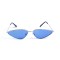 Женские сонцезащитные очки 12906 серебряные с синей линзой . Photo 2