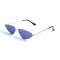Жіночі сонцезахисні окуляри 12906 срібні з синьою лінзою . Photo 1