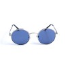 Женские сонцезащитные очки 12908 серебряные с синей линзой 