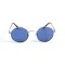 Женские сонцезащитные очки 12908 серебряные с синей линзой . Photo 2