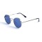 Женские сонцезащитные очки 12908 серебряные с синей линзой . Photo 1