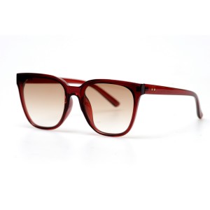 Жіночі сонцезахисні окуляри 10778 червоні з коричневою лінзою 
