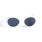 Женские сонцезащитные очки 12912 белые с чёрной линзой . Photo 2
