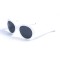 Женские сонцезащитные очки 12912 белые с чёрной линзой . Photo 1