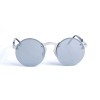 Женские сонцезащитные очки 12916 серебряные с ртутной линзой 