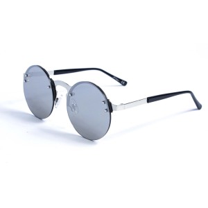 Женские сонцезащитные очки 12916 серебряные с ртутной линзой 