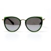 Женские сонцезащитные очки 10779 зелёные с зеркальной линзой 