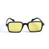 Женские сонцезащитные очки 12923 чёрные с жёлтой линзой 