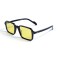 Женские сонцезащитные очки 12923 чёрные с жёлтой линзой . Photo 1