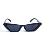 Жіночі сонцезахисні окуляри 12925 чорні з чорною лінзою 