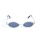 Женские сонцезащитные очки 12926 серебряные с синей линзой . Photo 2