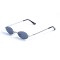 Женские сонцезащитные очки 12926 серебряные с синей линзой . Photo 1