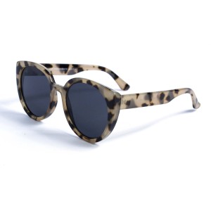 Женские сонцезащитные очки 12930 леопардовые с темно-синий линзой 