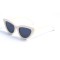 Женские сонцезащитные очки 12932 бежевые с темно-синий линзой . Photo 1