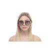 Женские сонцезащитные очки 10780 фиолетовые с чёрной линзой 