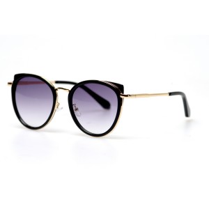 Жіночі сонцезахисні окуляри 10780 фіолетові з чорною лінзою 