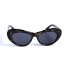 Женские сонцезащитные очки 12934 леопардовые с чёрной линзой 