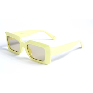 Женские сонцезащитные очки 12935 жёлтые с жёлтой линзой 