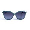 Жіночі сонцезахисні окуляри 12938 сині з чорною лінзою 