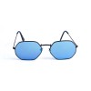 Женские сонцезащитные очки 12944 чёрные с синей линзой 