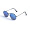 Женские сонцезащитные очки 12944 чёрные с синей линзой . Photo 1