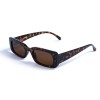 Женские сонцезащитные очки 12949 леопардовые с коричневой линзой 