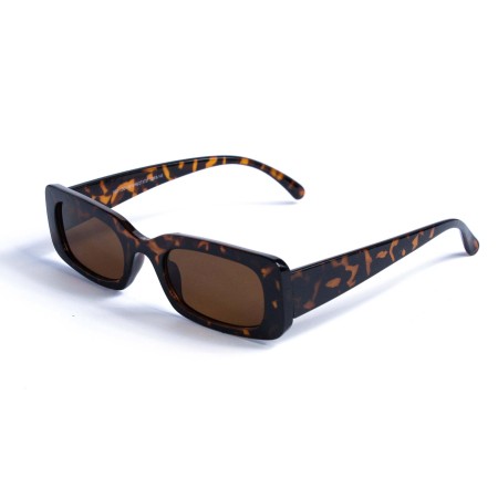 Жіночі сонцезахисні окуляри 12949 леопардові з коричневою лінзою 