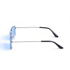 Женские сонцезащитные очки 12955 серебряные с синей линзой 