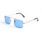 Женские сонцезащитные очки 12955 серебряные с синей линзой . Photo 1