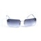 Женские сонцезащитные очки 12960 серебряные с чёрной градиент линзой . Photo 2