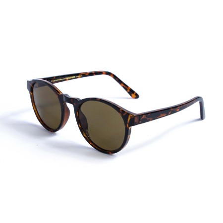 Женские сонцезащитные очки 12962 леопардовые с коричневой линзой 