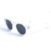 Женские сонцезащитные очки 12966 прозрачные с чёрной линзой 