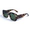 Женские сонцезащитные очки 12970 леопардовые с зелёной линзой . Photo 1