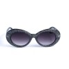Жіночі сонцезахисні окуляри 12974 чорні з чорною лінзою 
