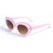 Женские сонцезащитные очки 12978 розовые с жёлтой линзой . Photo 1