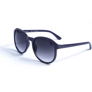 Жіночі сонцезахисні окуляри 12980 фіолетові з чорною градієнт лінзою 