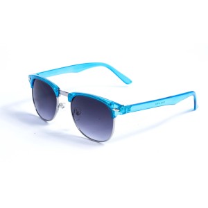 Жіночі сонцезахисні окуляри 12982 сині з чорною градієнт лінзою 